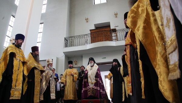 Благодарственный молебен по случаю образования Арсеньевской епархии