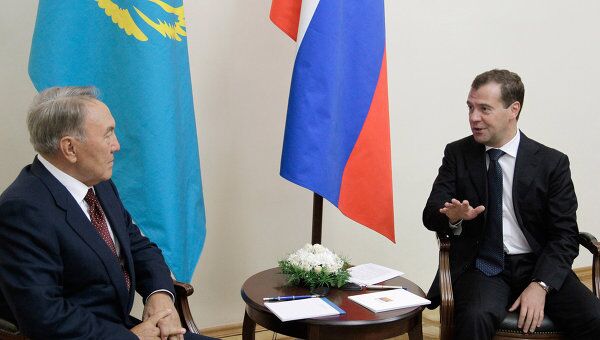 Встреча Д. Медведева и Н. Назарбаева