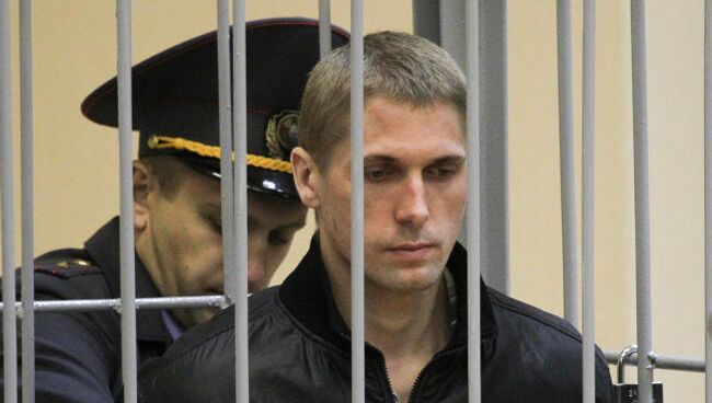 Обвиняемый по делу о взрыве в Минском метро 11 апреля Владислав Ковалев в зале суда. Архив