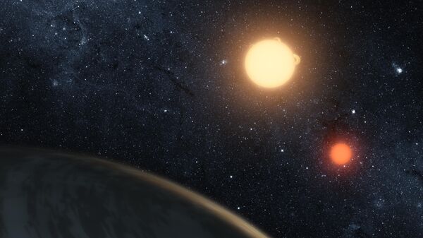 Планетная система с двумя солнцами Kepler-16