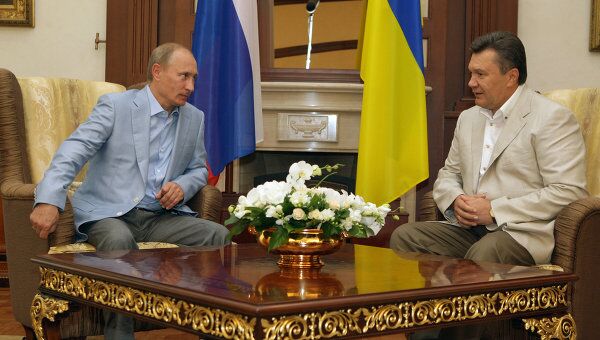 Встреча премьер-министра РФ Владимира Путина с президентом Украины Виктором Януковичем