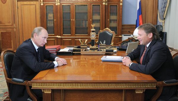 Встреча премьер-министра РФ Владимира Путина с Борисом Титовым