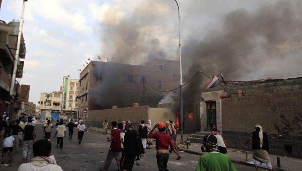 Антиправительственные протесты в столице Йемена Сане 