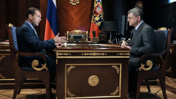 Встреча Д. Медведева с Ю. Чайкой