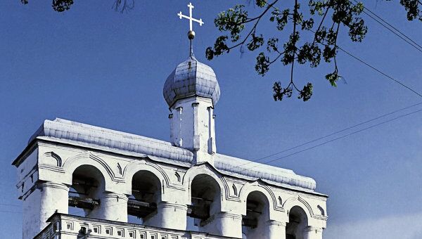 Звонница Софийского собора в Великом Новгороде. Архив