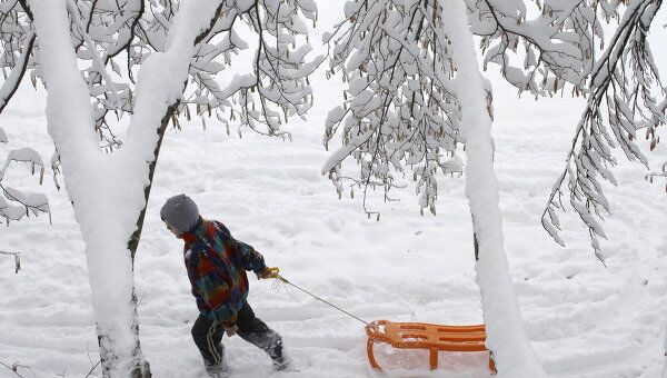Снегопад в Косово