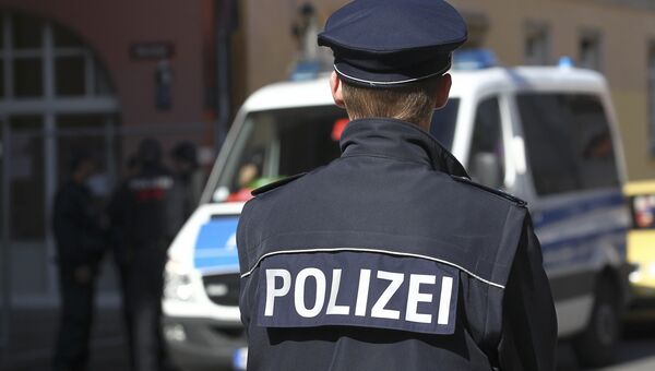 Немецкая полиция в Эрфурте, где стреляли в охранников Папы Римского
