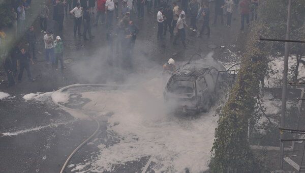 Взрыв автомобиля в центре Сухуми