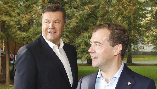 Президенты России и Украины Д.Медведев и В.Янукович провели встречу в Завидово