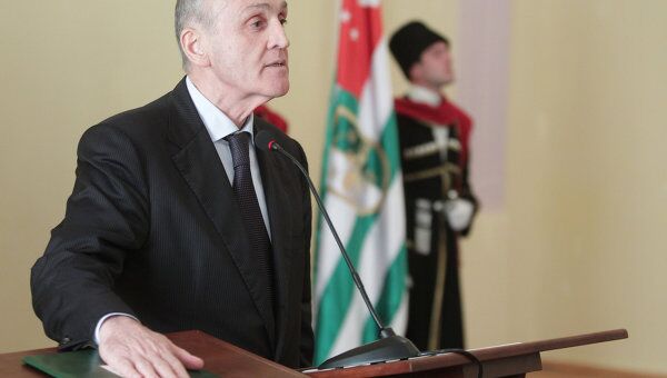 Инаугурация вновь избранного президента республики Абхазии Александра Анкваба