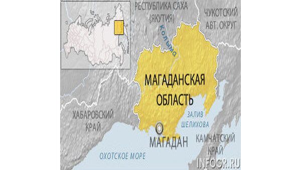Магаданская область. Карта