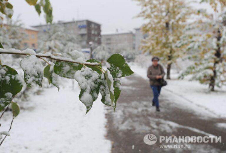 В Чите выпал первый снег