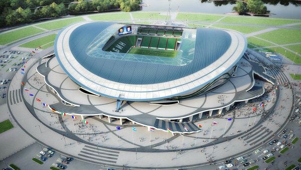 Макет футбольного стадиона для Универсиады-2013 в Казани