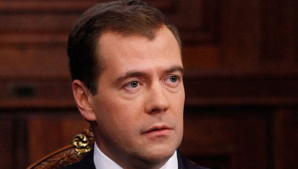 Интервью Медведева главам трех федеральных каналов: Первого, России 1 и НТВ