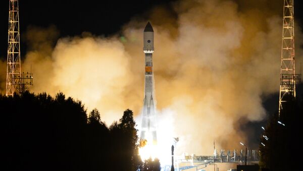 Запуск ракеты-носителя со спутником с космодрома Плесецк. Архивное фото