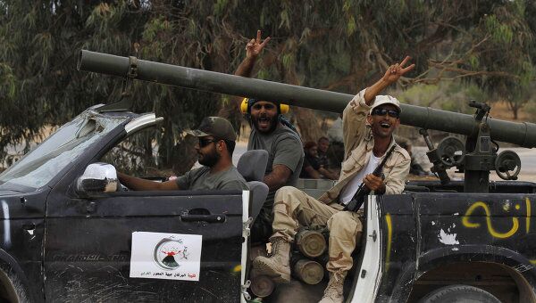 Военнослужащие переходного национального совета (ПНС) Ливии в городе Сирт 