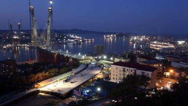 Ночное освещение Владивостока. Архивное фото