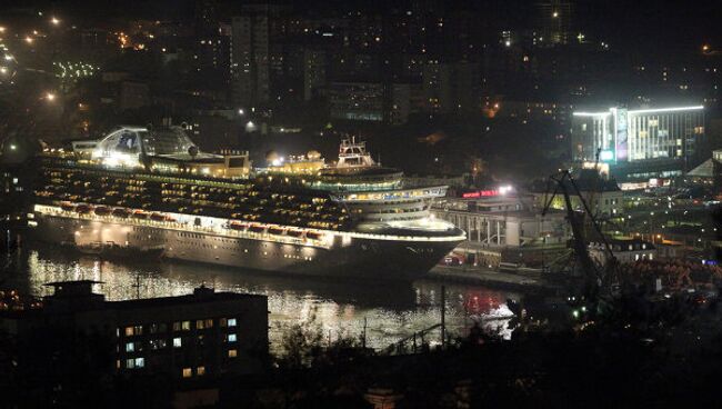 Прибытие океанского суперлайнера Diamond Princess во Владивосток