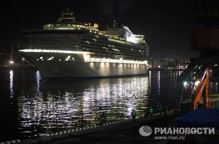 Прибытие океанского суперлайнера Diamond Princess во Владивосток