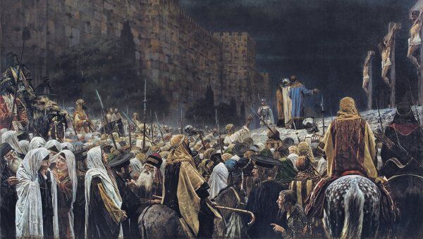 Картина «Распятие на кресте у римлян»  Василия  Верещагина 