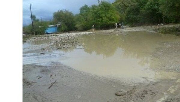 Подтопленное кубанское село Адербиевка на Кубани 