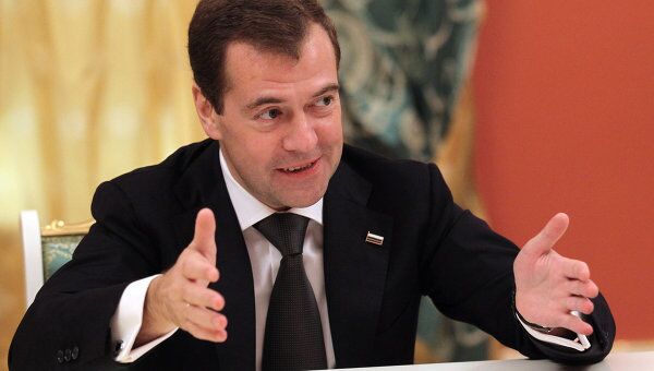 Президент РФ Д.Медведев встретился с акционерами Национальной Медиа Группы