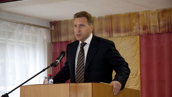 Первый вице-премьер правительства РФ Игорь Шувалов во время рабочей поездки в Приморье 