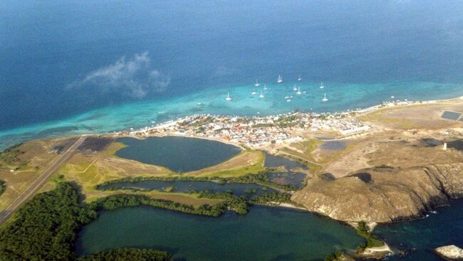 Вид на архипелаг в Карибском море Лос-Рокес. Архивное фото