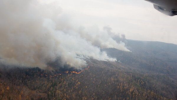 Тушение лесных пожаров в Забайкальском крае. Архив