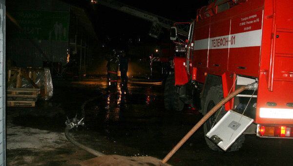 Пожар на складе строиматериалов в Улан-Удэ