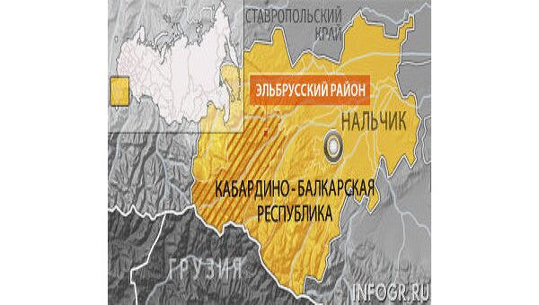 Эльбрусский район Кабардино-Балкарии. Карта