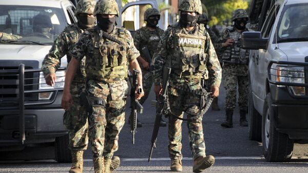 Мексиканские военные на улицах Веракруса