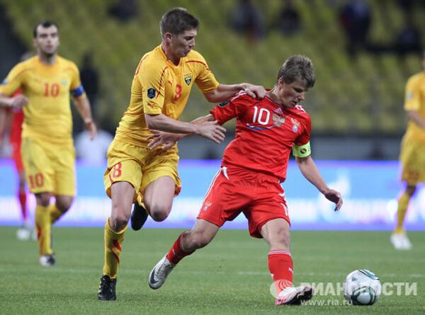 Игровой момент матча Россия – Македония