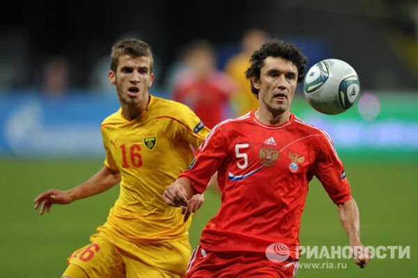 Игровой момент матча Россия – Македония