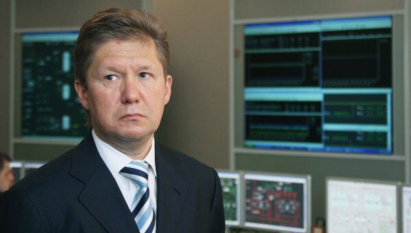 Алексей Миллер в операционном зале ОАО Газпром