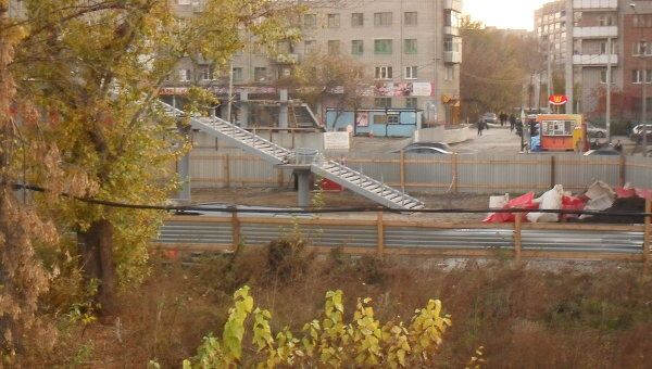Осенью в Бердске начали строительство надземного пешеходного