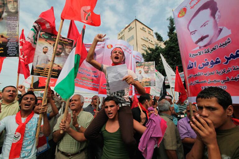 Митинг в честь освобождения солдата Гилада Шалита