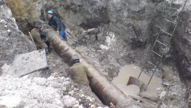 Порыв водопровода города Алексеевка Белгородской области 