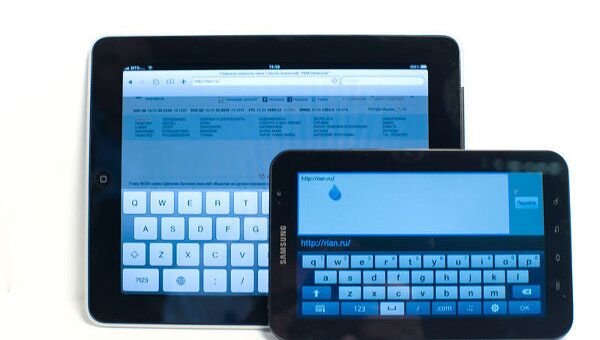 Экранные клавиатуры Samsung Galaxy Tab и Apple iPad