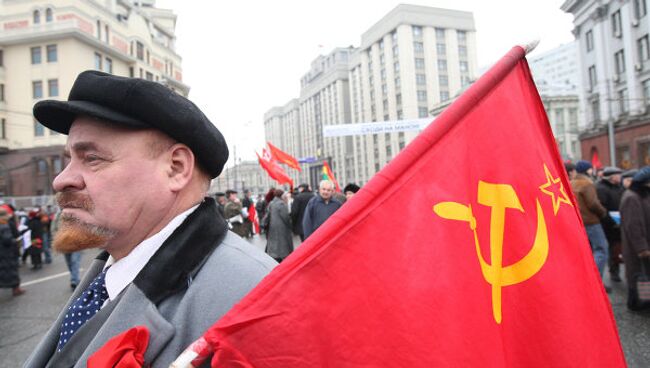 Двойник Владимира Ленина на митинге КПРФ. Архив