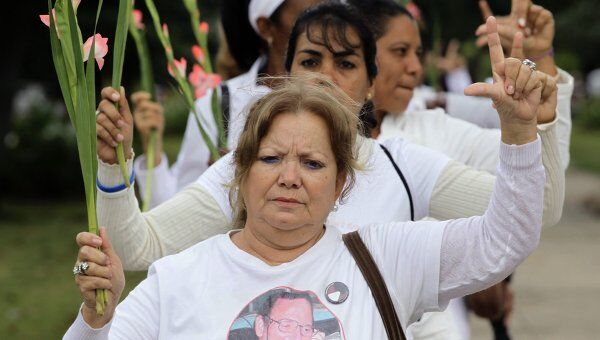 Лидер кубинской оппозиционной группы Женщины в белом Лаура Поллан