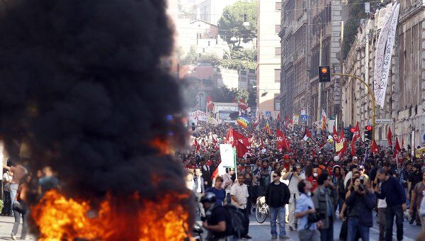 Полиция и карабинеры Италии ищут организаторов беспорядков в Риме