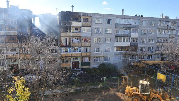 На месте взрыва газа в жилом доме в Бронницах