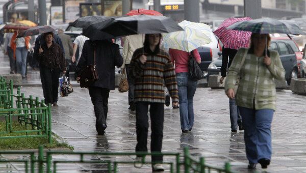 Дождь в Москве не создает трудностей городскому хозяйству