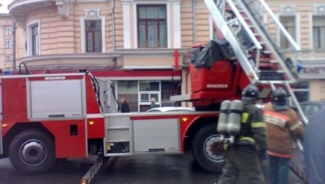 Пожар в административном здании в центре Москвы