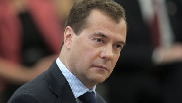 Президент России Дмитрий Медведев в резиденции Горки. Архивное фото