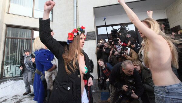 Участницы женского движения FEMEN. Архив
