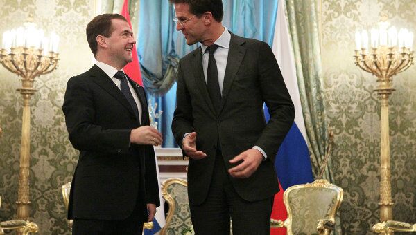 Переговоры Д.Медведева и М.Рютте в Кремле