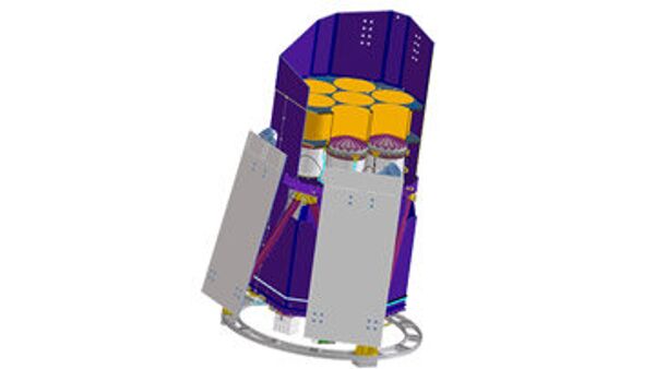 Модель рентгеновского телескопа eROSITA, который будет работать на борту российской обсерватории Спектр-РГ