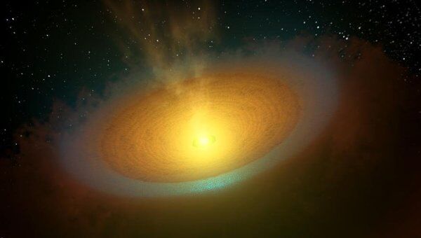 Протопланетный диск у звезды TW Гидры